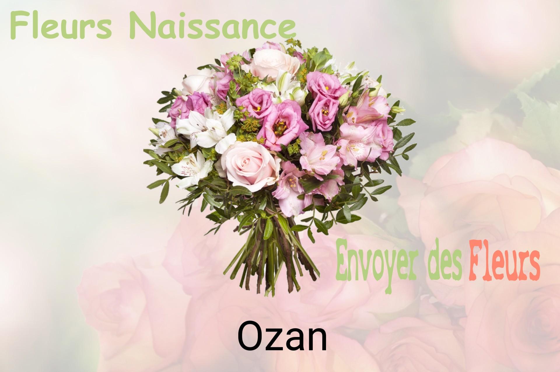 Bouquet de fleurs de naissance livré à Ozan